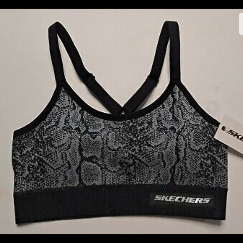 NEW/ Skechers / Sports Bra/ NWT/ Seamles 4-way Stretch Super Soft Tagless